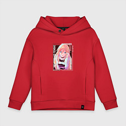 Толстовка оверсайз детская Ангел кровопролития Satsuriku no Tenshi, Рэйчел Га, цвет: красный