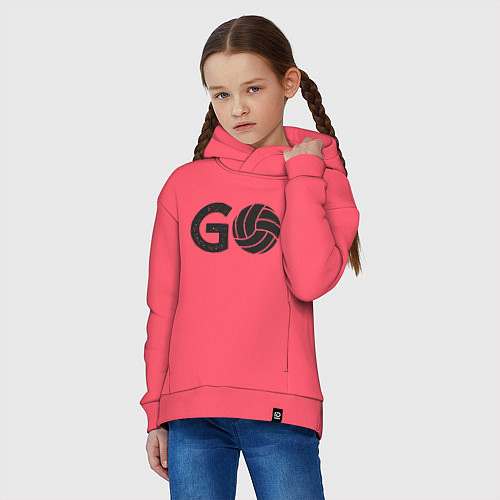 Детское худи оверсайз Go Volleyball / Коралловый – фото 3