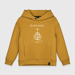 Толстовка оверсайз детская Elden ring лого, цвет: горчичный