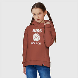Толстовка оверсайз детская Kiss - My Ace, цвет: кирпичный — фото 2