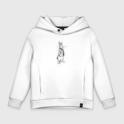 Толстовка оверсайз детская Rabbit Piter, цвет: белый