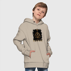 Толстовка оверсайз детская ELDEN RING SYMBOL LOGO, цвет: миндальный — фото 2