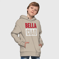 Толстовка оверсайз детская Style Bella Ciao, цвет: миндальный — фото 2