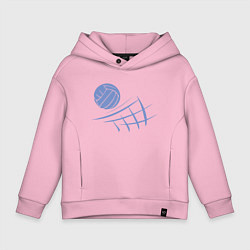 Толстовка оверсайз детская Volleyball Block, цвет: светло-розовый