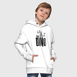 Толстовка оверсайз детская Cool Dino!, цвет: белый — фото 2