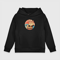 Толстовка оверсайз детская Catana Ramen, цвет: черный