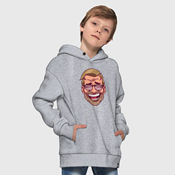 Толстовка оверсайз детская Klopp Smile, цвет: меланж — фото 2