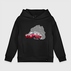 Толстовка оверсайз детская Alfa Romeo Calmaction, цвет: черный