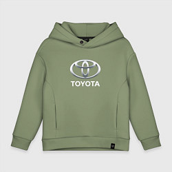 Толстовка оверсайз детская TOYOTA 3D Logo, цвет: авокадо