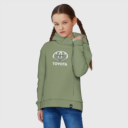 Детское худи оверсайз TOYOTA 3D Logo / Авокадо – фото 3