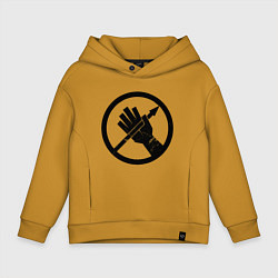 Толстовка оверсайз детская Альфа-1, цвет: горчичный