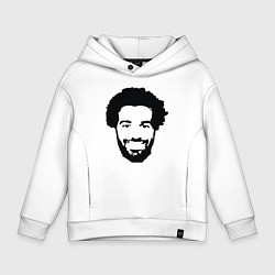 Толстовка оверсайз детская Salah Face, цвет: белый