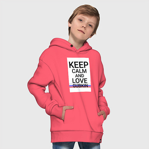 Детское худи оверсайз Keep calm Gubkin Губкин ID675 / Коралловый – фото 4