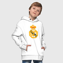 Толстовка оверсайз детская Football - Real Madrid, цвет: белый — фото 2