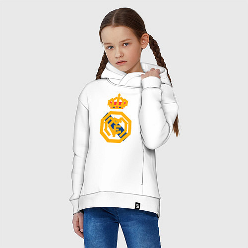 Детское худи оверсайз Football - Real Madrid / Белый – фото 3