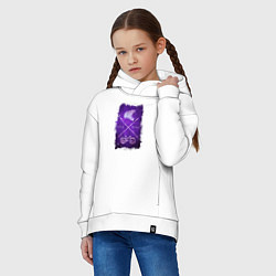 Толстовка оверсайз детская Вдох и выдох, цвет: белый — фото 2