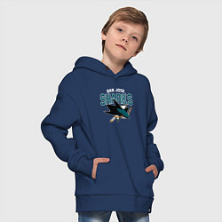 Толстовка оверсайз детская SAN JOSE SHARKS NHL, цвет: тёмно-синий — фото 2