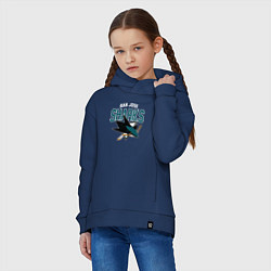 Толстовка оверсайз детская SAN JOSE SHARKS NHL, цвет: тёмно-синий — фото 2