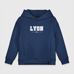 Толстовка оверсайз детская Lyon Football Club Классика, цвет: тёмно-синий