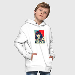 Толстовка оверсайз детская Stranger Things Eleven, цвет: белый — фото 2