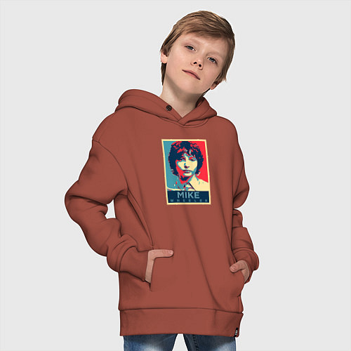 Детское худи оверсайз Stranger Things Майк / Кирпичный – фото 4