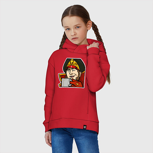 Детское худи оверсайз Ciaphas Cain Mug mug / Красный – фото 3