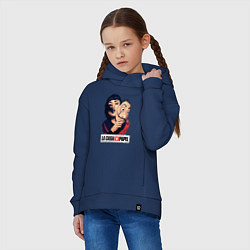 Толстовка оверсайз детская Бумажный дом La casa de papel, цвет: тёмно-синий — фото 2