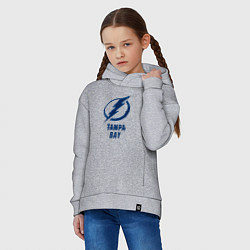 Толстовка оверсайз детская Тампа-Бэй 3D Logo, цвет: меланж — фото 2