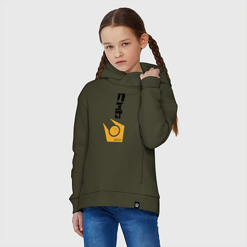 Детское худи оверсайз Half life - city17 / Хаки – фото 3