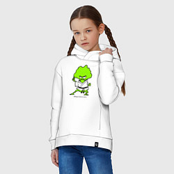 Толстовка оверсайз детская Choppin Brocco Lee, цвет: белый — фото 2