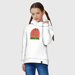 Толстовка оверсайз детская Always naughty never nice, цвет: белый — фото 2