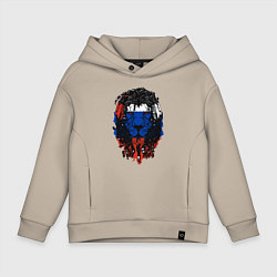 Толстовка оверсайз детская Русский лев, цвет: миндальный