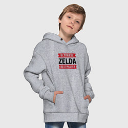 Толстовка оверсайз детская Zelda: Ultimate Best Player, цвет: меланж — фото 2