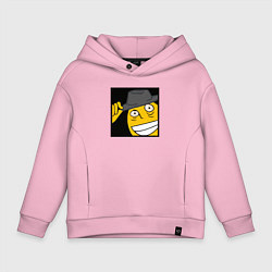 Толстовка оверсайз детская Рофлан здарова, цвет: светло-розовый