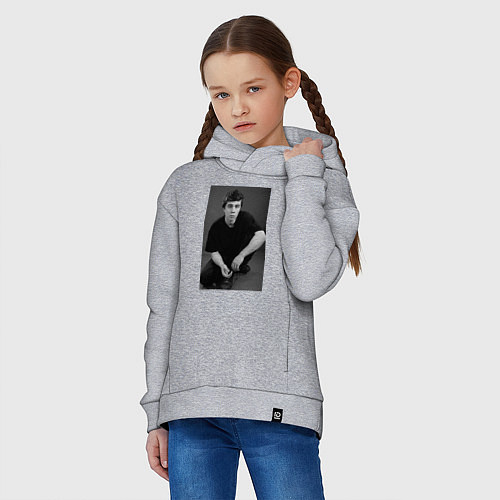 Детское худи оверсайз Актёр Сергей Бодров-младший / Меланж – фото 3