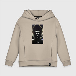 Толстовка оверсайз детская Who i am - Kojima, цвет: миндальный