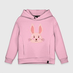 Толстовка оверсайз детская Pink - Rabbit, цвет: светло-розовый