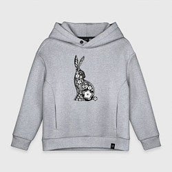 Детское худи оверсайз White-Black Rabbit