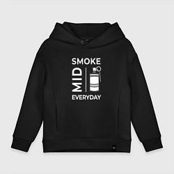 Толстовка оверсайз детская Smoke Mid Everyday, цвет: черный