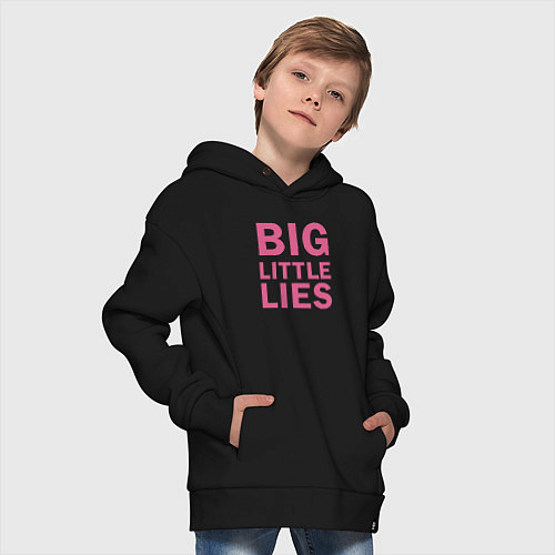 Детское худи оверсайз Big Little Lies logo / Черный – фото 4