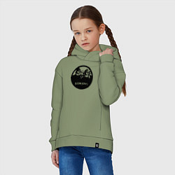 Толстовка оверсайз детская Bon Jovi rock, цвет: авокадо — фото 2