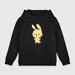 Толстовка оверсайз детская Rabbit Cool, цвет: черный