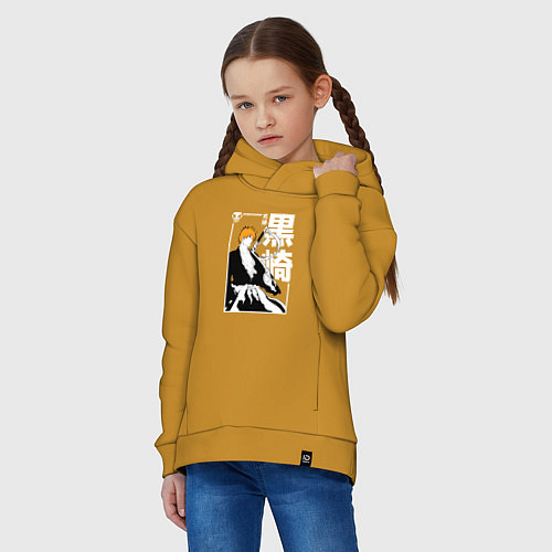 Детское худи оверсайз Тысячилетняя война - Ичиго - Блич / Горчичный – фото 3