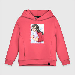 Толстовка оверсайз детская Хотару Ичиджо - Деревенская глубинка, цвет: коралловый