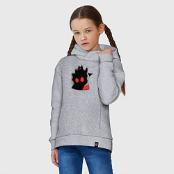 Толстовка оверсайз детская Cult of the Lamb - Овечка в испуге, цвет: меланж — фото 2
