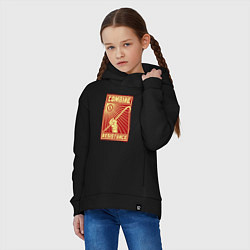 Толстовка оверсайз детская Сопротивление комбайнам, цвет: черный — фото 2