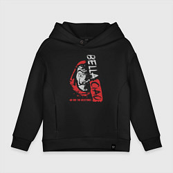 Толстовка оверсайз детская Bella ciao - сопротивление, цвет: черный