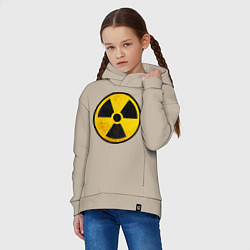 Толстовка оверсайз детская Atomic Nuclear, цвет: миндальный — фото 2