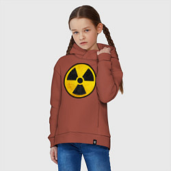 Толстовка оверсайз детская Atomic Nuclear, цвет: кирпичный — фото 2