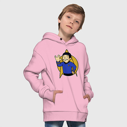 Детское худи оверсайз Spoke - vault boy / Светло-розовый – фото 4